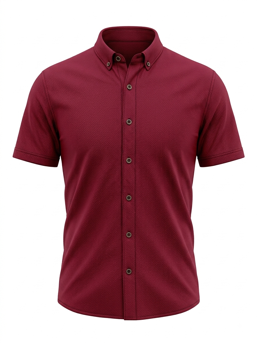 Camisa vino de manga corta
